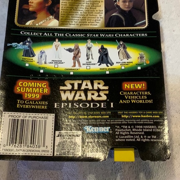 1998 Hasbro Star Wars The power of the force princess Leia action figure - Picture 5 of 5